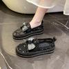 2026 Diamond Luxury Loafers Fashionable Diamonds Thick Bottom Flat Bottom Leisure Shoes Women's Casual Plus Size Shoes Zapatos