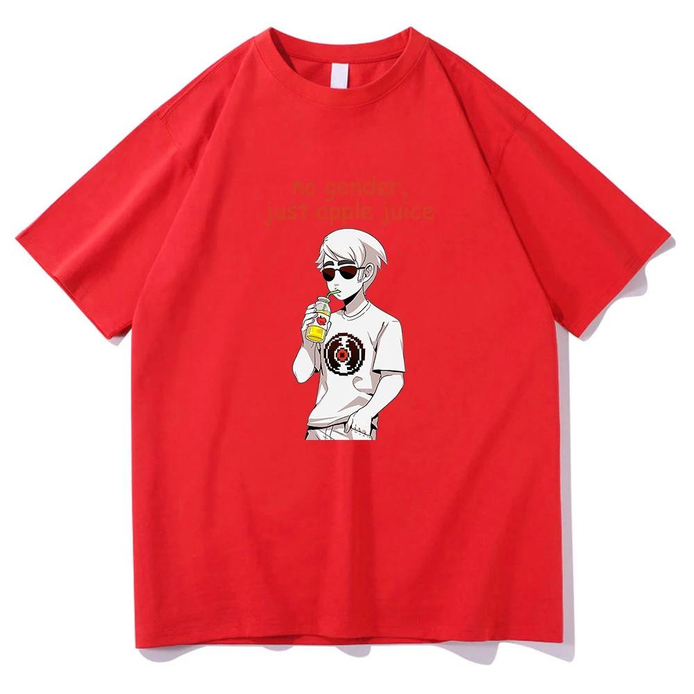 Homestuck Pólók Nincs Nem, Csak Almalé Vicces Férfi/női Pulóver Vintage Nyári Pamut Harajuku Rövid Ujjú Póló