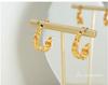 Simple Lightweight Non-fading Geometric Stud Earrings Plated with Real Gold, Fashionable Titanium Steel Jewelry for Women