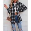 Women's Long Sleeved Checkered Shirt Autumn And Winter New Casual Loose Boyfriend Style Sub Shirt Single Breasted Lapel Cardigan