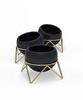 Umbra Potsy Planter 3pcs Set Black x Gold Planter Pot Pot Houseplant Gardening 210131911137 Black x Gold