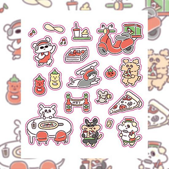 Korean Style Kawaii British Puppy Stickers for DIY Journals & Decoration Matte