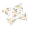 10-40pcs/lot Rainbow Series Alloy Pendants Alloy Letter Enamel Charms For DIY  Jewelry Making  Accessories Necklace Bracelet
