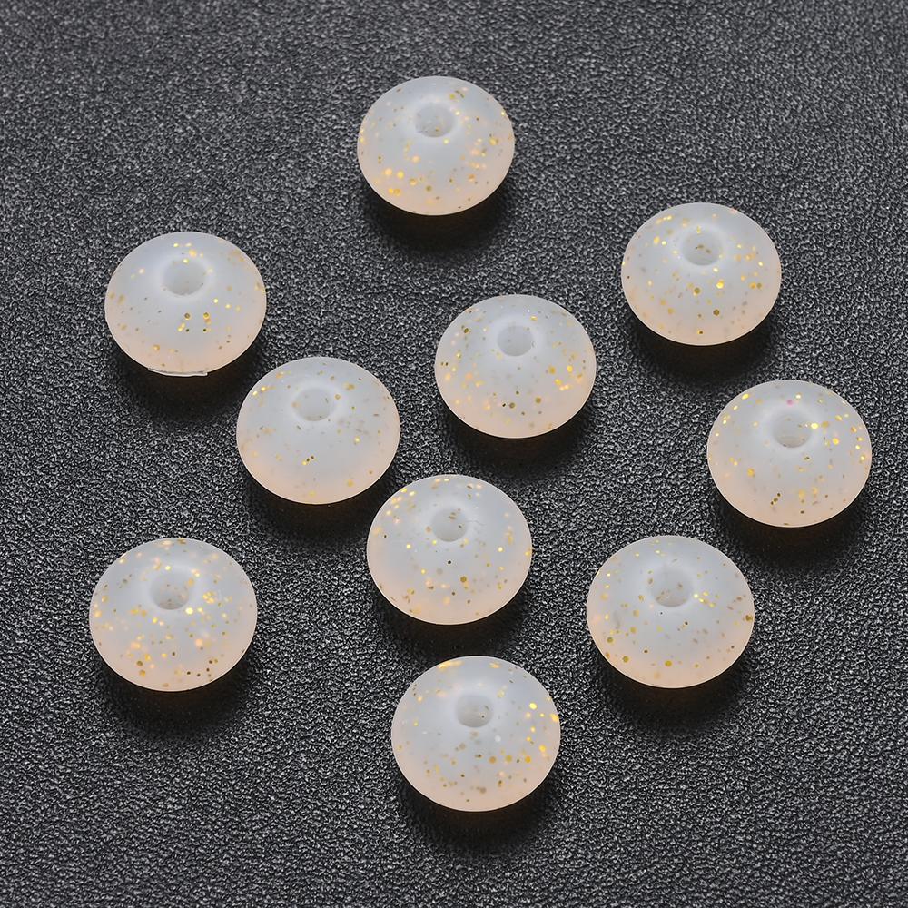 12mm 50Pcs Silicone Luminous Spacer Beads BPA Free Chewable Teething Beads Pacifier Teether DIY Necklace Accessories