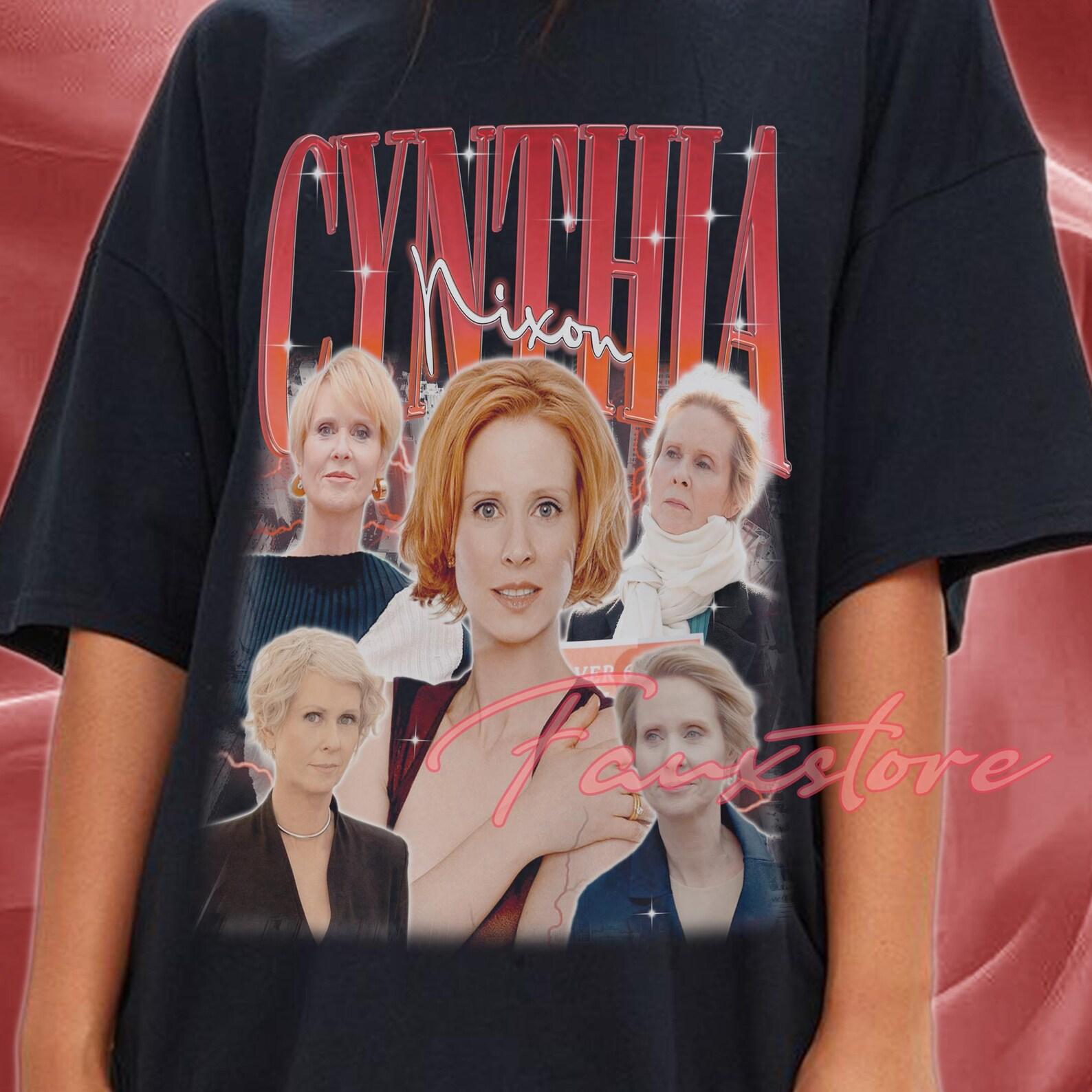 Cynthia Nixon Collage Graphic T-Shirt – 100% Cotton Comfort Tee 4XL