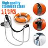 Horseshoe Life Buoys Swimming Ring Holder Boat Grade Stainless Steel 316 Ship Buoy Bracket Lifebuoy Bracket Durable Accessorie