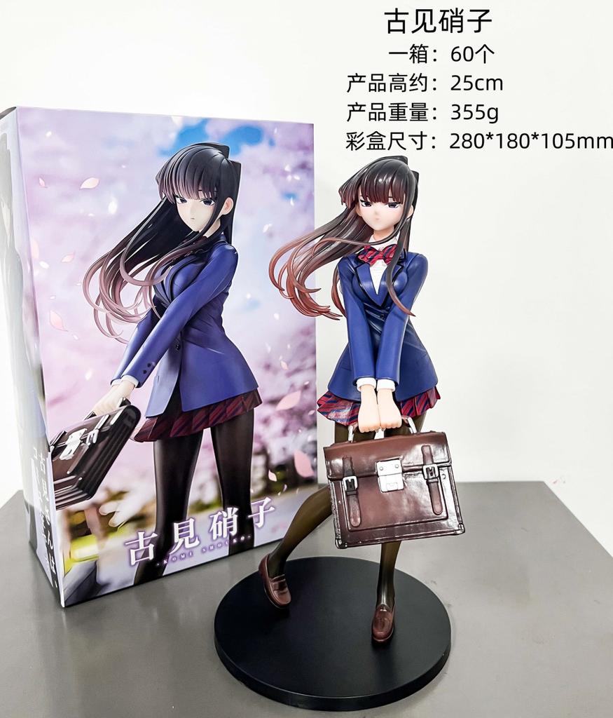 26CM Anime Komi san wa Komyushou Desu Figure Komi Shouko Dream Tech 1/7 Wave School Uniform Ver Model Toy Gift Action Figure