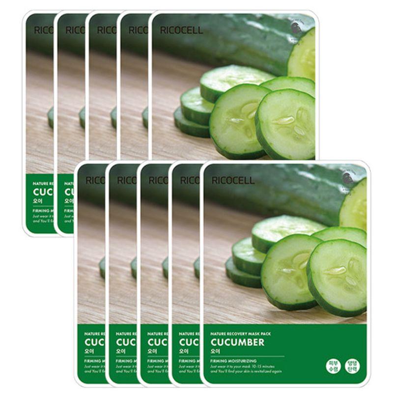 ricocell nature covery moist gentle mask pack cucumber 23g x 10 sheets Cucumber Mask Pack 23g x 10 sheets