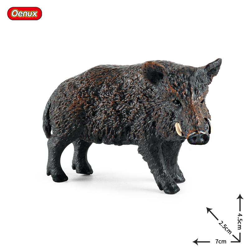 Oenux Poultry Farm Animals Model Simulation Pig Swine Sow Porcupine Boar Action Figures Figurine Lovely Educational Kids Toy