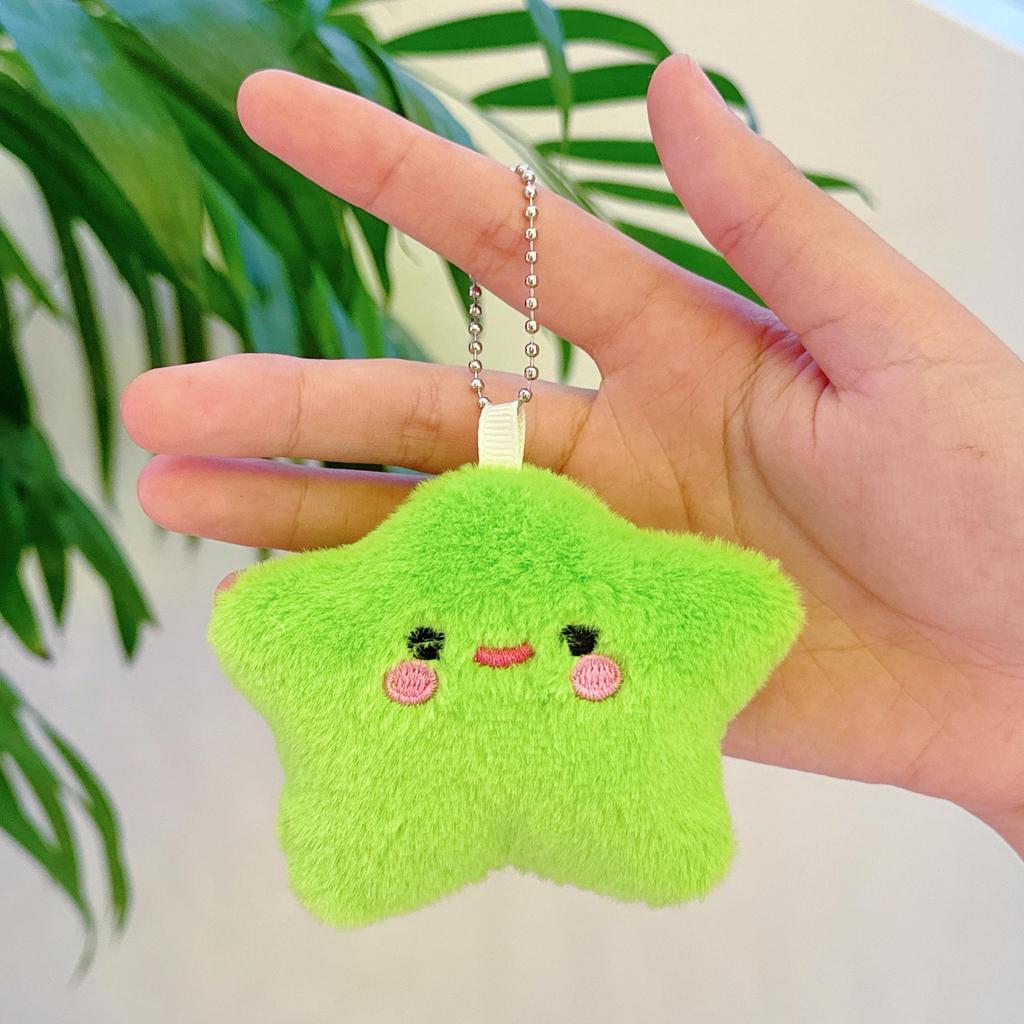 Plush Smiley Star Doll Keychain & Backpack Charm
