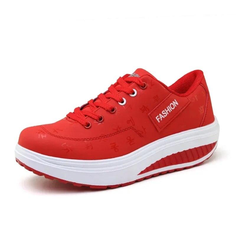 Women's Shoes Fashiable Sneakers Lace Up Thick Sole Casual Sneakers Wedge Comfortable Women's Loafers Zapatos De Mujer