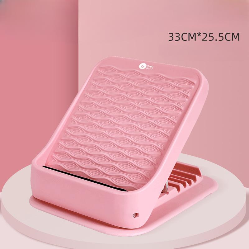 

Розтяжка ніг з нахилом на педалі стоячи носилки складна фітнес третього покоління ноги пластикова хвиляста дошка для розтяжки рожевий