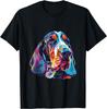 Basset Hound Colorful Pop Art Graphic T-Shirt Men Women Casual Cotton Crew Neck Tee