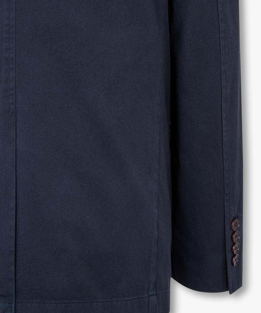 Man On The Boon Washed Cotton Chino Single Jacket _Navy 4715102004