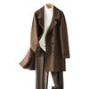 100% Wool Woolen Coat Mid-length Double-breasted Woolen Windbreaker Coat Men's Double-sided Cashmere-free Coat