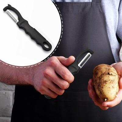 Schwenkbarer Gemüseschäler, Kartoffelschäler mit Makelentferner, Schäler mit scharfen Edelstahlklingen, Obstschäler mit komfortablem Griff für die Küche