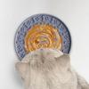 Yousheng Pet Slow Food Mat with Strong Suction Cup, Bone Paw Print Design Dog Feeding Mat, Dog Slow Eating Bowl Accessory for Preventing
