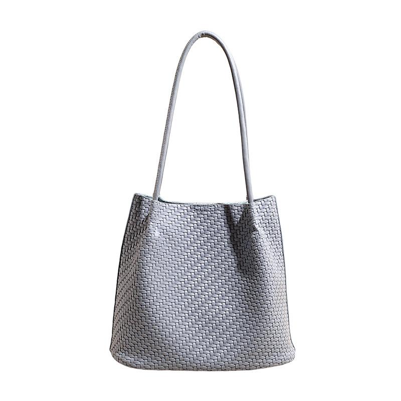 Borsa Tote Grande Intrecciata con Tracolla Lunga e Design Spazioso Perfetta per la Spesa Quotidiana e le Uscite