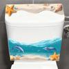Beach Ocean Removable Flip Toilet Waterproof Sticker