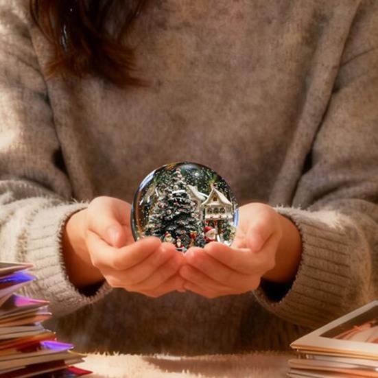 2.7" Memory Sphere Lamp Christmas Clear Ball Video Player 3D Memory Orb Lamp Personalized Uploadable Videos Photos Gifts for Christmas Anniversary