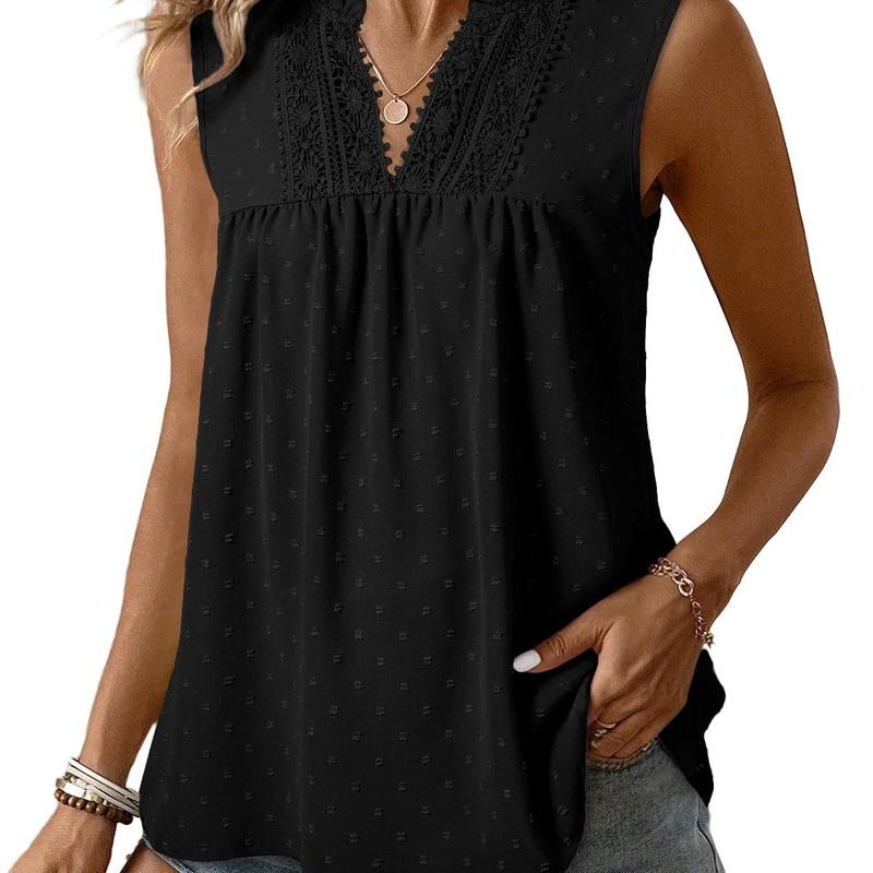 European Style Summer Fashion V-Neck Color Block Casual Sleeveless