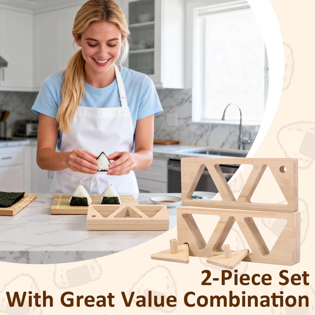 Onigiri Mould Triangle Bento Mold Japanese Sushi Making Kit DIY Bento Sushi Mold Sushi Press Maker Rice Ball Making Homemade