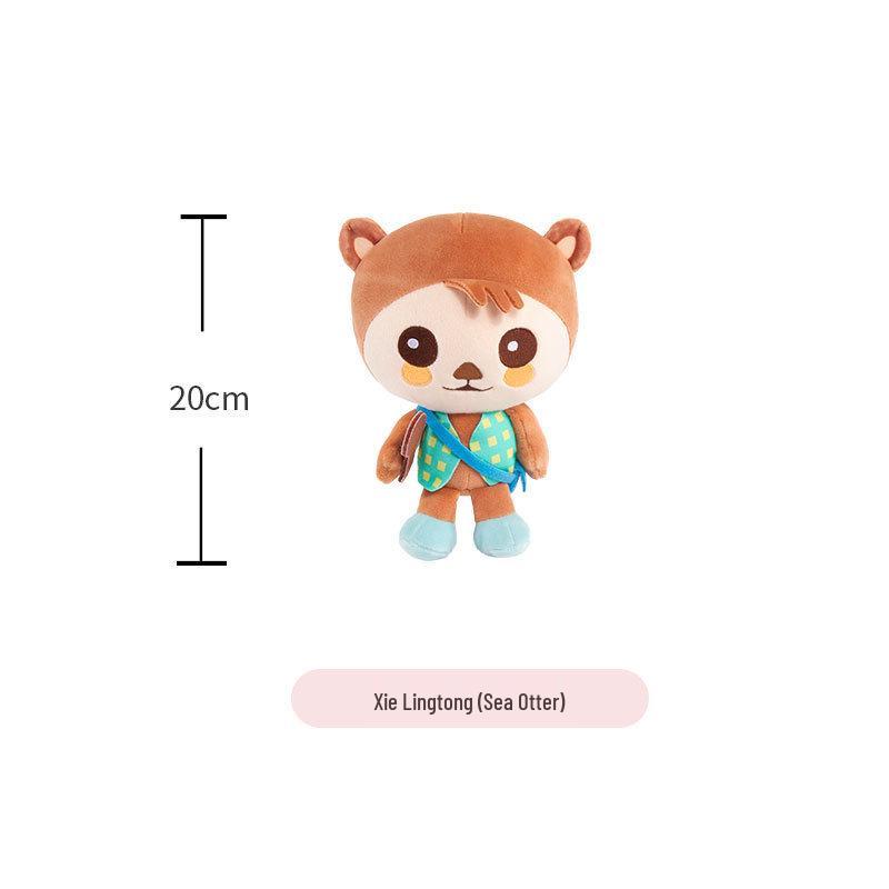 Octonauts Plush Toy Set: Captain Barnacles, Kwazii, Peso, Dr. Shellington, Professor Inkling