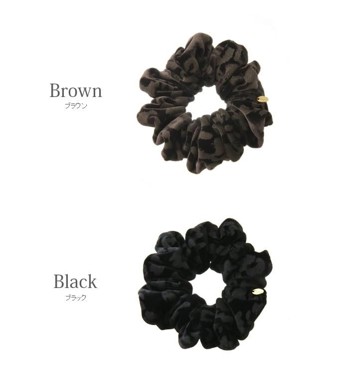 VINGTAINE Leopard Print Velvet a cute hair accessory that makes a great Scrunchie, gift. HS-201-BR