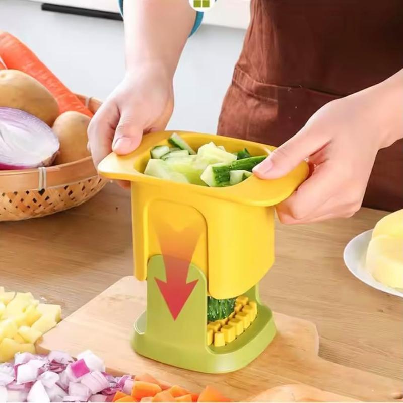 Potato Slicer, Household Kitchen Melon Fruit Vegetable Hand Press Cucumber Slicer Vegetable Shredder