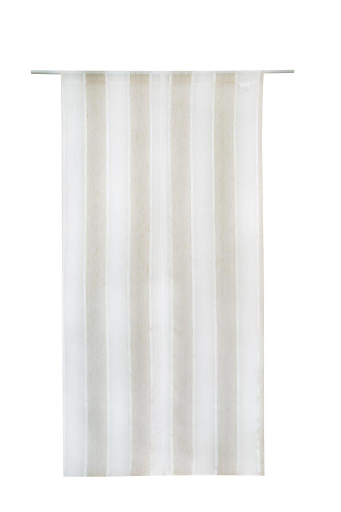 WEMAY Transparenter Stilvoller Langer Noren Natürlicher und Türvorhang 100 cm Breit x 180 cm Frühling/Sommer Vorhang, Einfach, Leinen-Stil (Leinenstreifen, Lang)