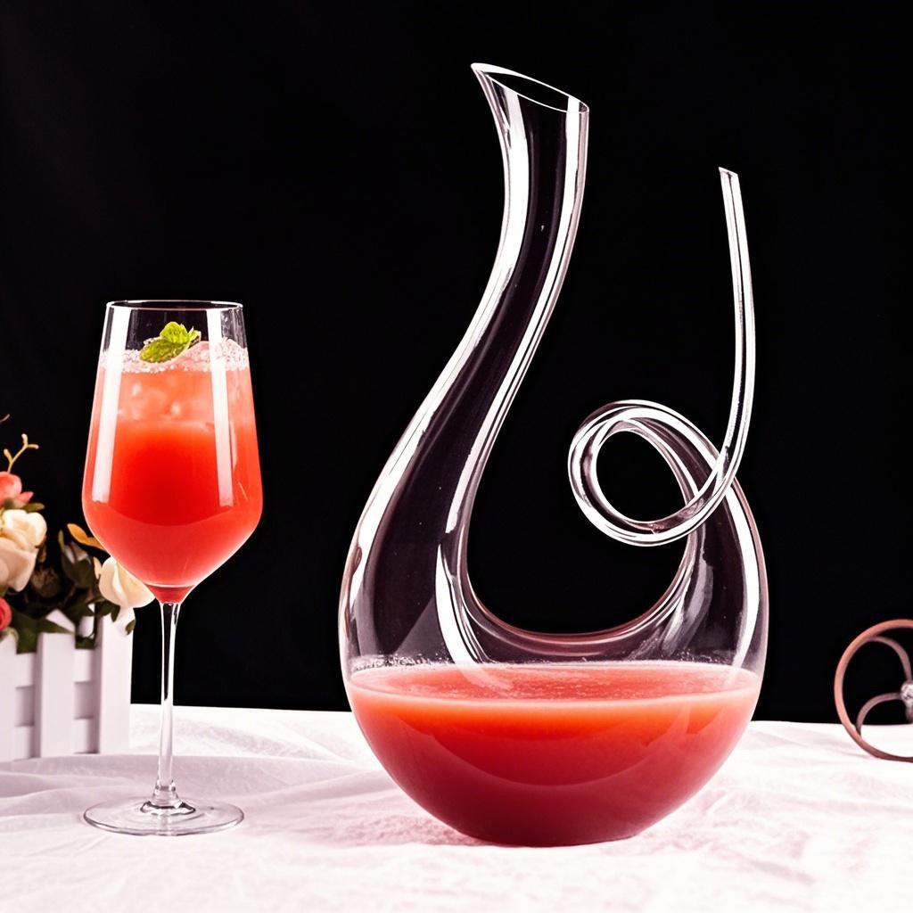Crystal Red Wine Decanter: Elegant Rotating Glass with Luxury Design for Home Use