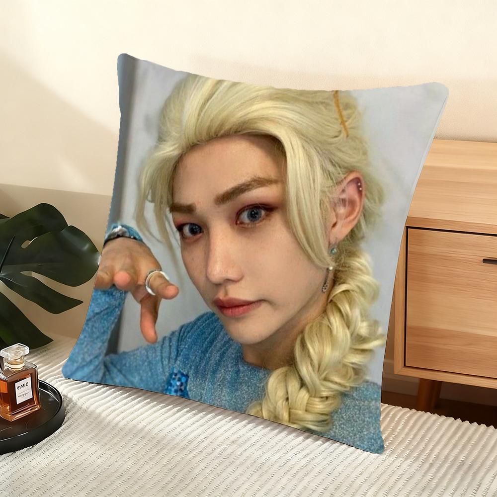 Cushion Cover Silky Short Plush Home Sofa Cushion Cover - Invisible Zipper Home Decoration Cool Boy Felix