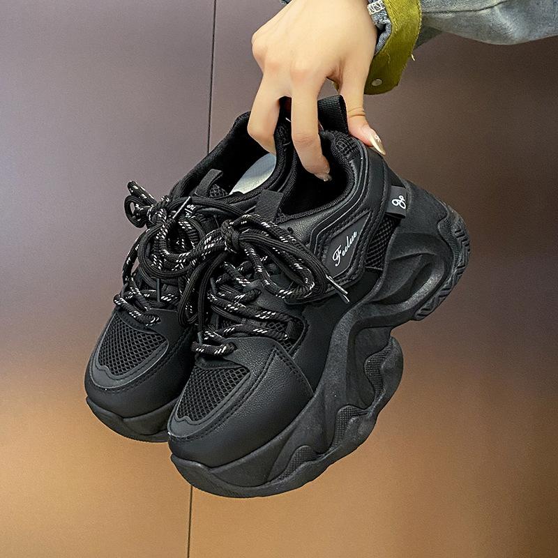 

2025 autumn new Korean version height-increasing dad shoes women s ins student casual shoes women s platform running shoes FB3312 40