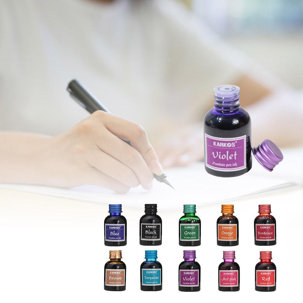 Pure Color 30ml School Pen Ink Refilling Inks Calligraphy High Quality Writing Fountain Pen Ink Stationery Supplies