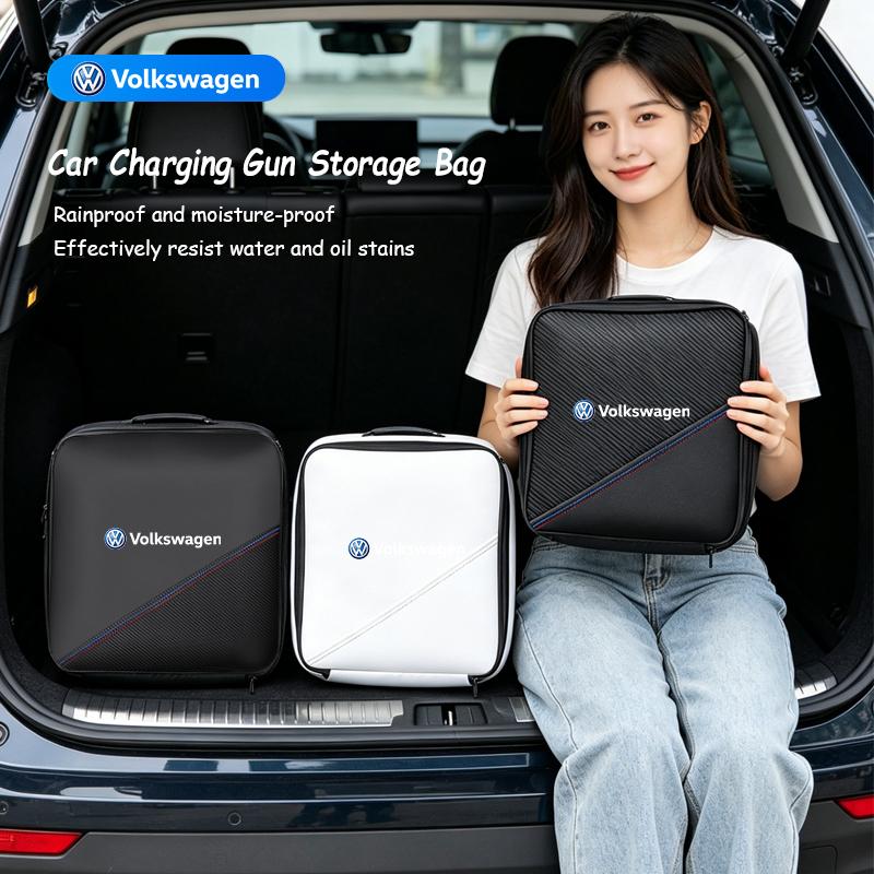 Electric Car Charger Gun Storage Carry Bag For VW GTI Polo Golf Passat Tiguan Arteon Touareg CC Taigo Caddy Jetta T-R valve stem zh9