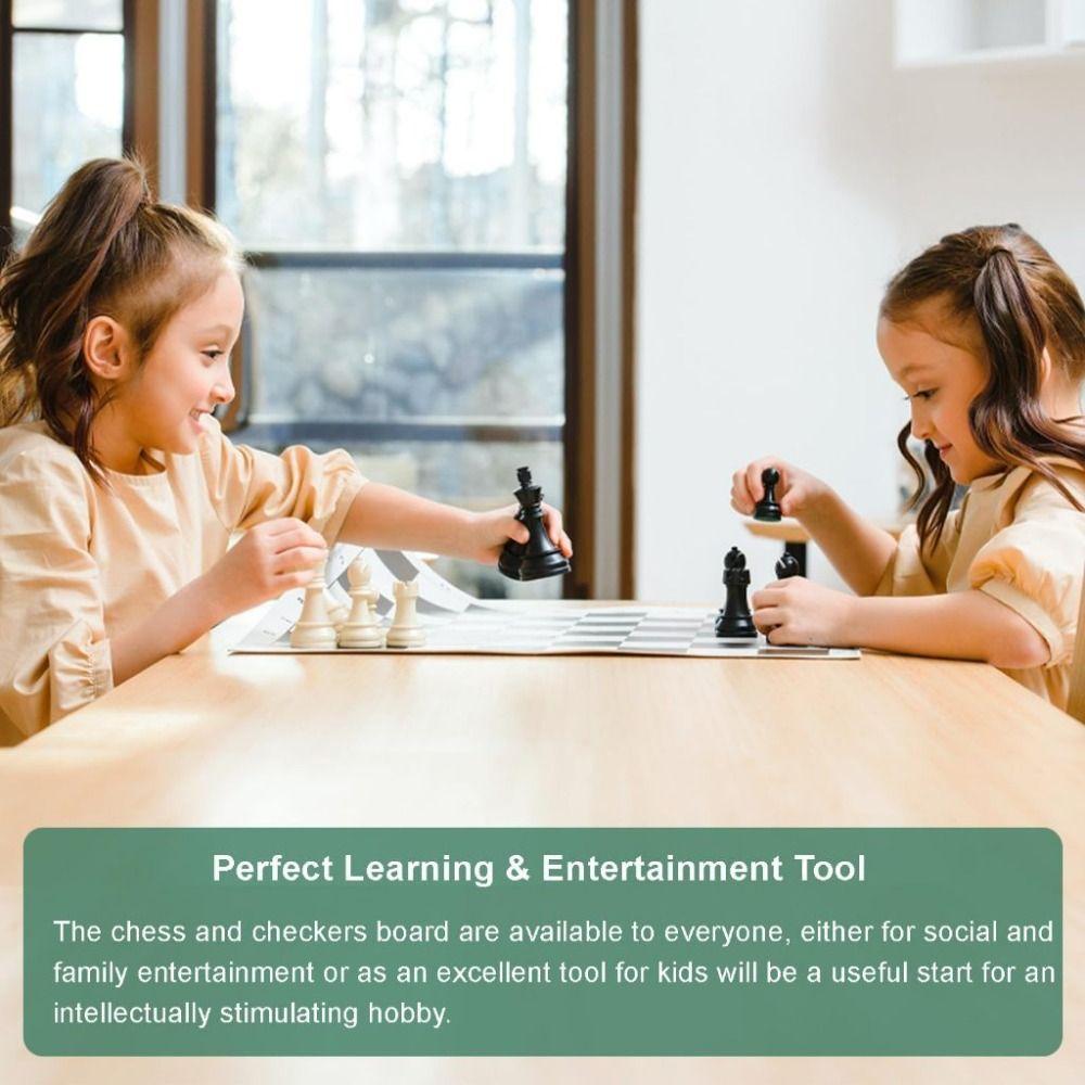 Board Games Folding Chessboard 34cm/50cm Kids Chess Set Outdoor Travel Chess Set  Family Gathering
