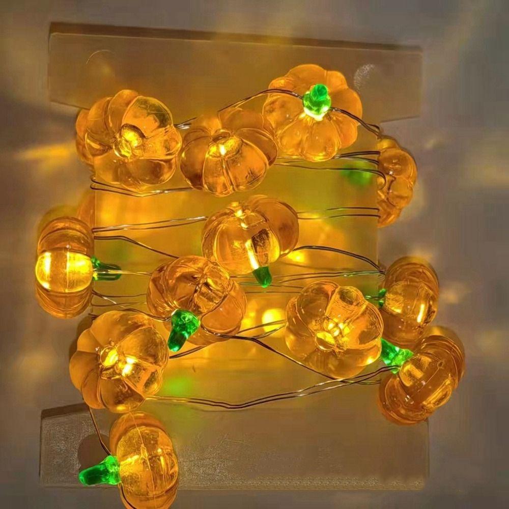 Hanging Pumpkin Lantern String 3D Halloween LED String Light Pumpkin Light  Birthday Party