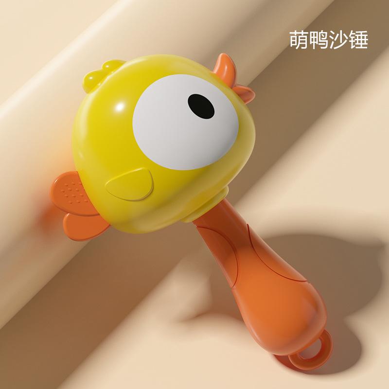 

Baby Toy 0-1 Year Old Frog Small Sand Hammer Hand Rattle Early Education Sand Hammer Grasping Exercise Head-up Newborn Toy жовтий