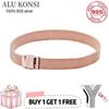 Original Luxury Real 100 %925 Sterling Silver Pan Bracelet For Women Snake Chain Bangle Authentic Charm High Quality Diy Jewelry