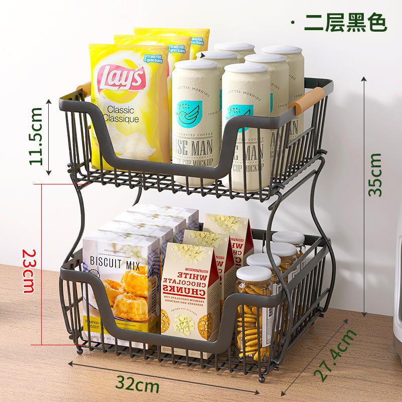 New Multifunctional Home Countertop Shelf Living Room Desktop Double Shelf Kitchen Desktop Storage Rack