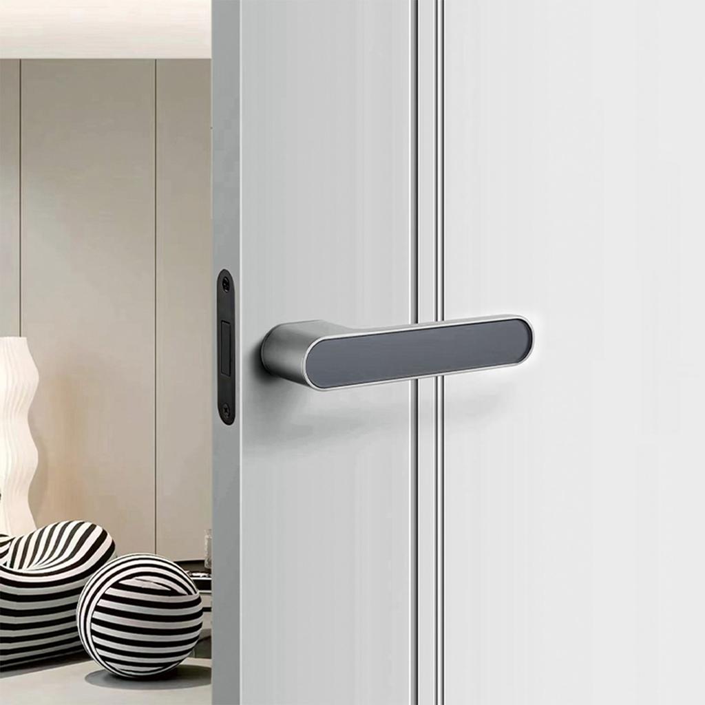 Modern Minimalist Concealed Door Magnetic Door Handle Set for Home Bedroom Wooden Door, Hidden Door Lock