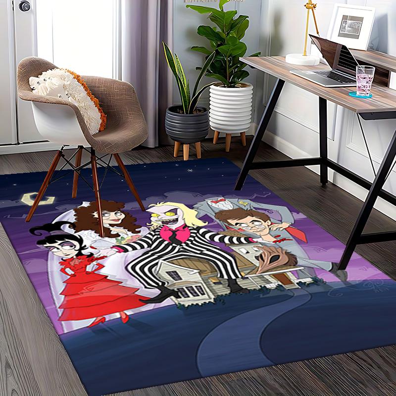 1pc Nightmare Before Christmas Carpet for Playroom Bedroom Living Room Sofa Home Decor,Game Area Rug Non-slip Floor Mat. D7280129