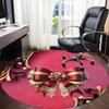 1pc Bow Decorative Chair Carpet for Office, Indoor Non Slip Washable Polyester Fiber Carpet,