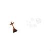 Reflection Mother Mary Statue Religious Catholic Ornament with Acrylic Mirror Fish Wall Decals
