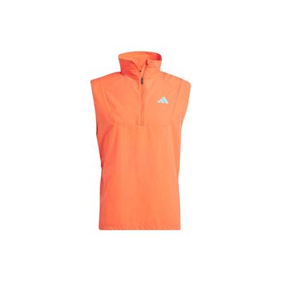 Adizero Half-Zip Running Vest With Logo Print Men Vests Orange IL1463