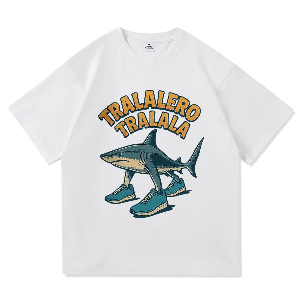 Letní Vintage Vtipné Bombardiro Crocodillo Tričko Pánské Italské Brainrot Meme Tričko Cool Brr Brr Patapim Tralalero Tralala Trička