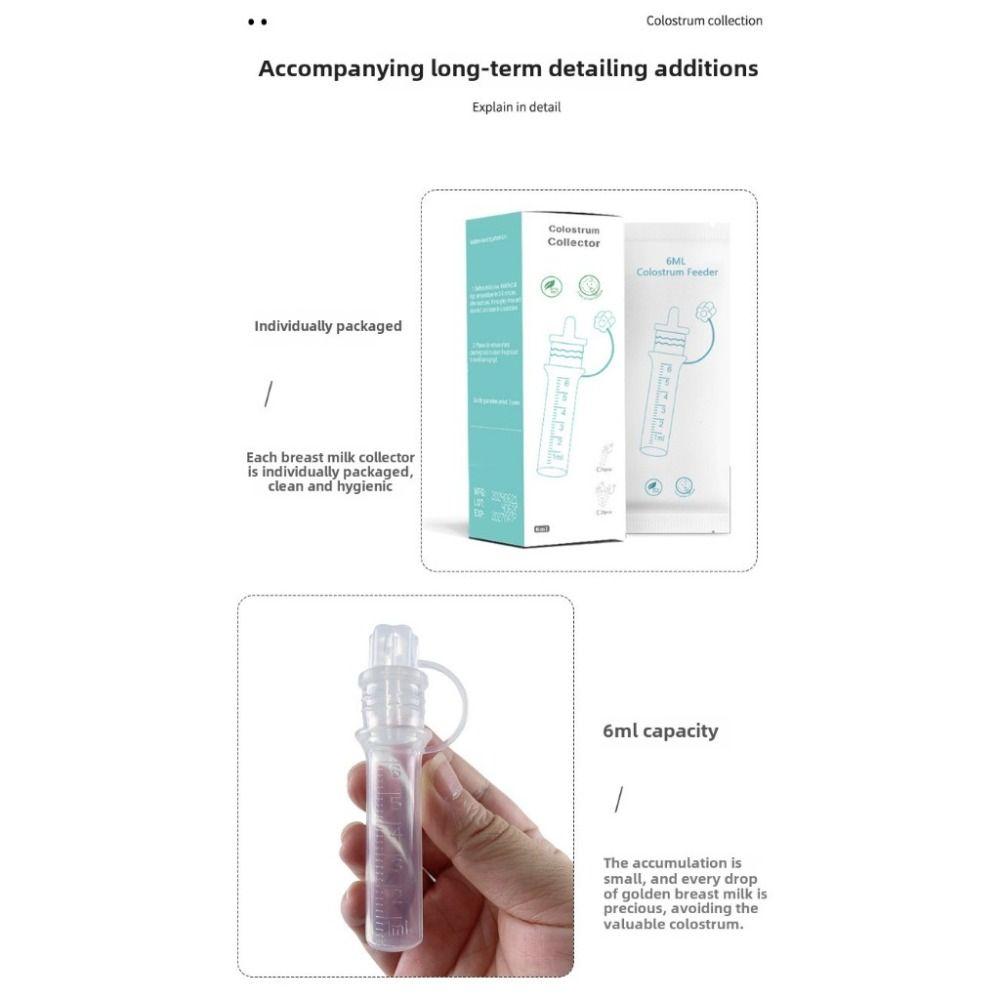 6ml Colostrum Collector Food Safe Baby Feeding Device Breast Milk Collection  Newborn Care