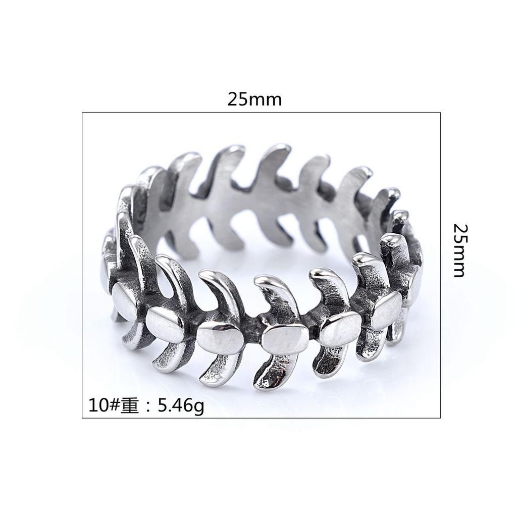 Stainless Steel Fade Resistant Dragon Bone Design High Street Retro Unisex Hip Hop Personality Ring