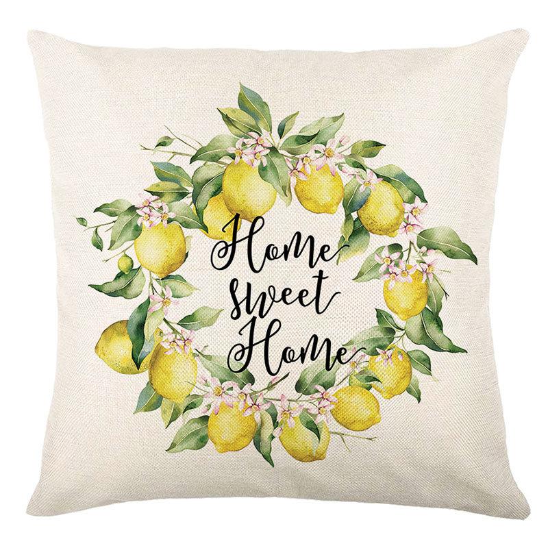 Pillow Farm Sunflower Pillow Cover Happy Summer Thanksgiving Car Waist Support Cushion Home Pillow Cover