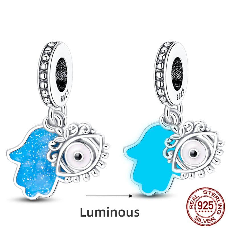 Copper Ocean Series Octopus Turtle Luminous Charms Fit 4Mm Hole Diameter Bracelet Charm Beads Necklace Diy Female Jewelry